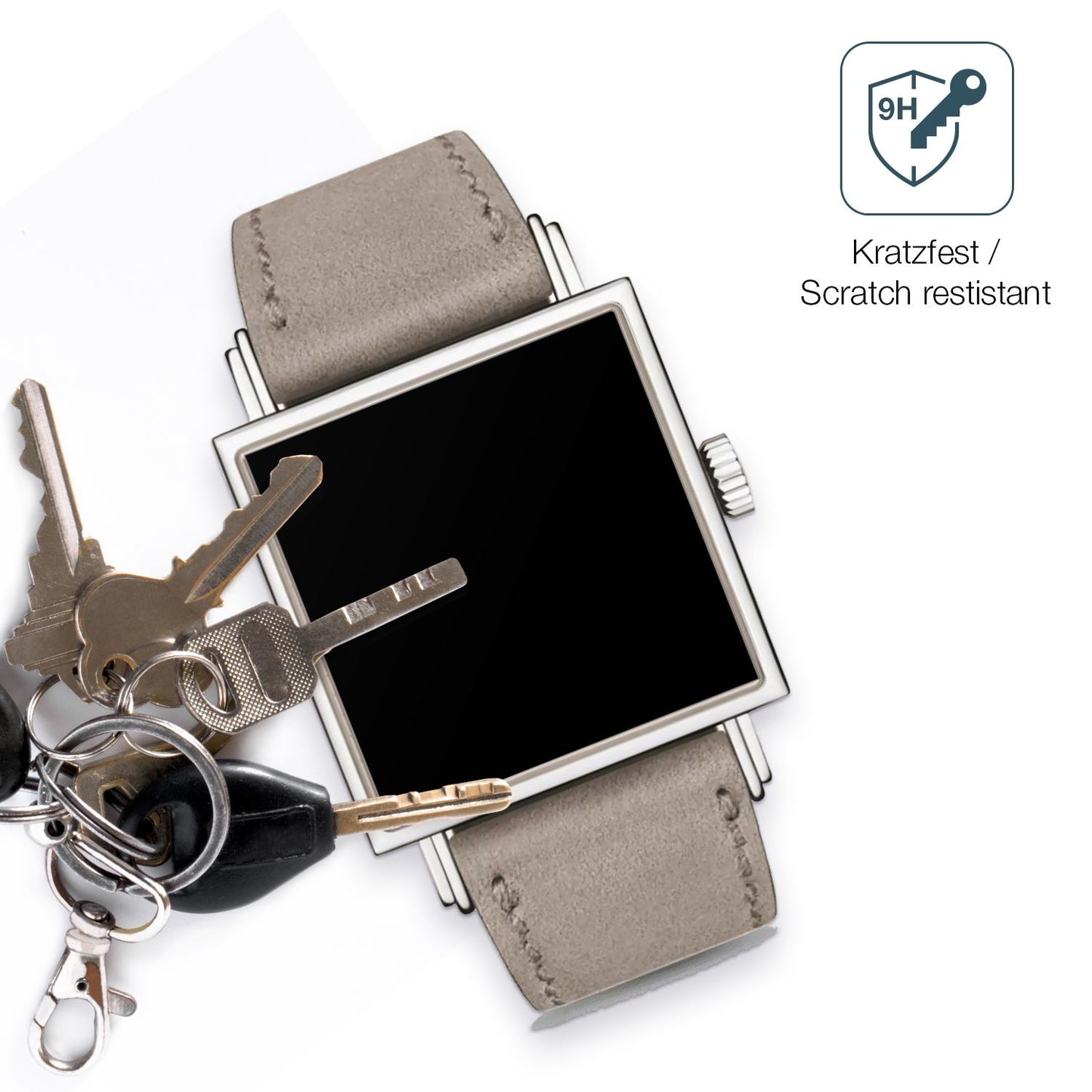 dipos Displayschutz für NOMOS Glashütte Tetra 27, mattierte Oberfläche, robuste Festigkeit und perfekte Passform