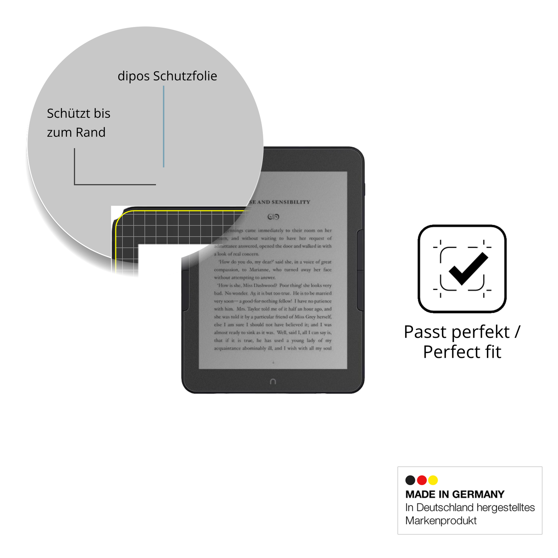 Schutz gegen Kratzer auf dem Nook GlowLight 4 Glas durch Schlüssel oder Ähnliches