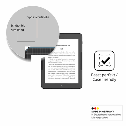 Schutzglasfolie mit optimaler Passform, zur Verwendung mit Hüllen geeignet