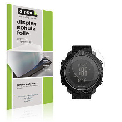 Matte Displayschutzfolie von dipos passend für North Edge Apache 3, präziser Zuschnitt und blasenfrei montiert