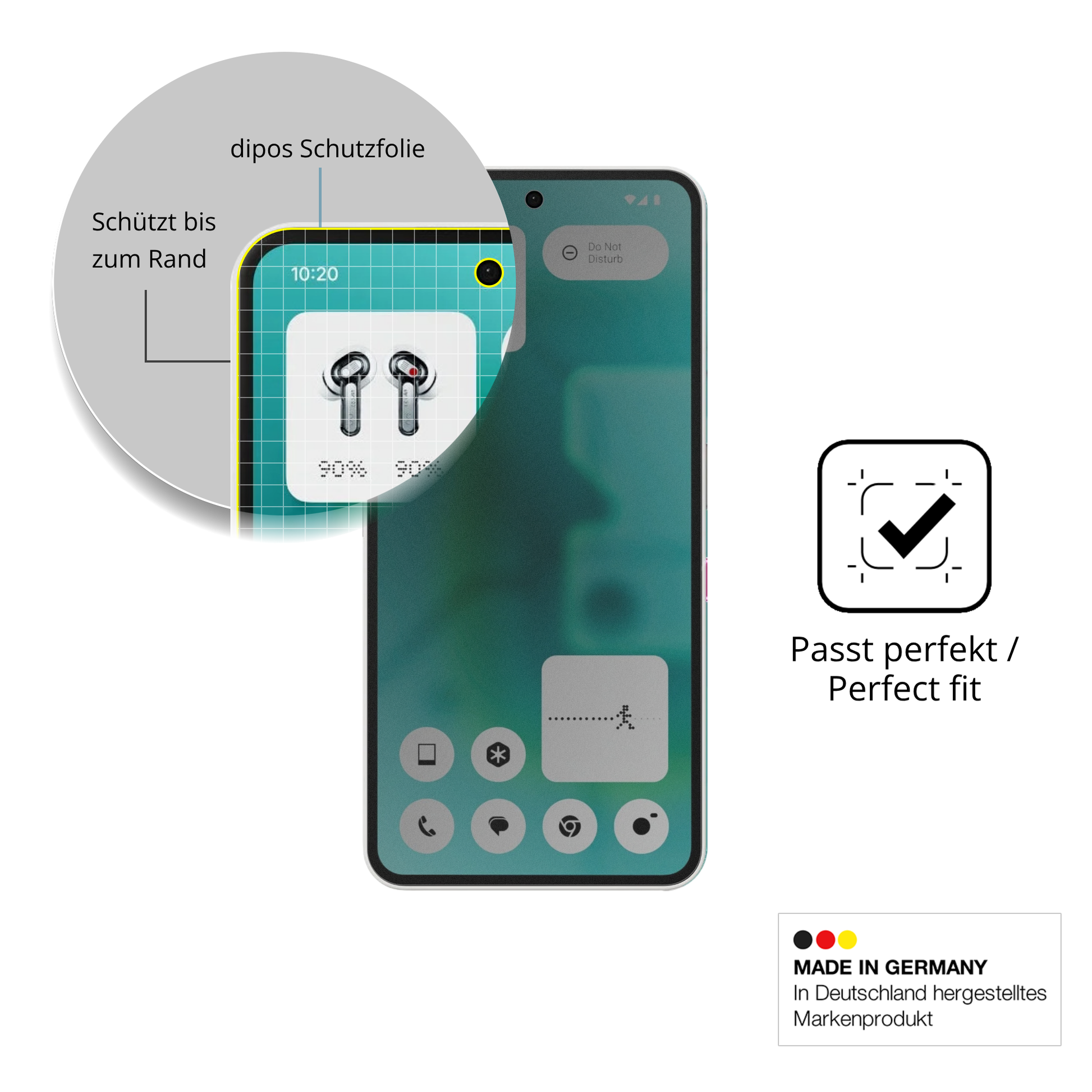 Schutz gegen Kratzer auf dem Nothing Phone (3a) Community Edition Glas durch Schlüssel oder Ähnliches