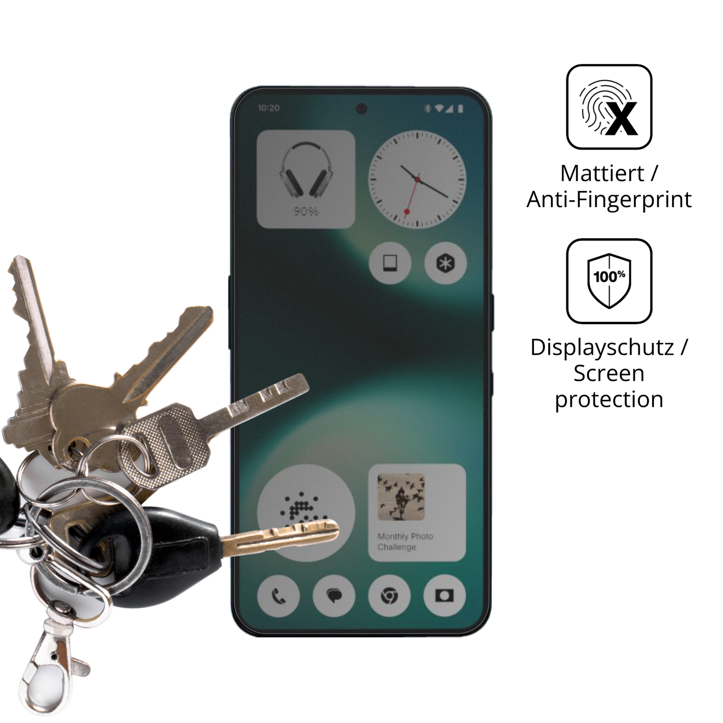 Blickschutzfolie für Nothing Phone 3a Lite matt Schutzfolie Privacy