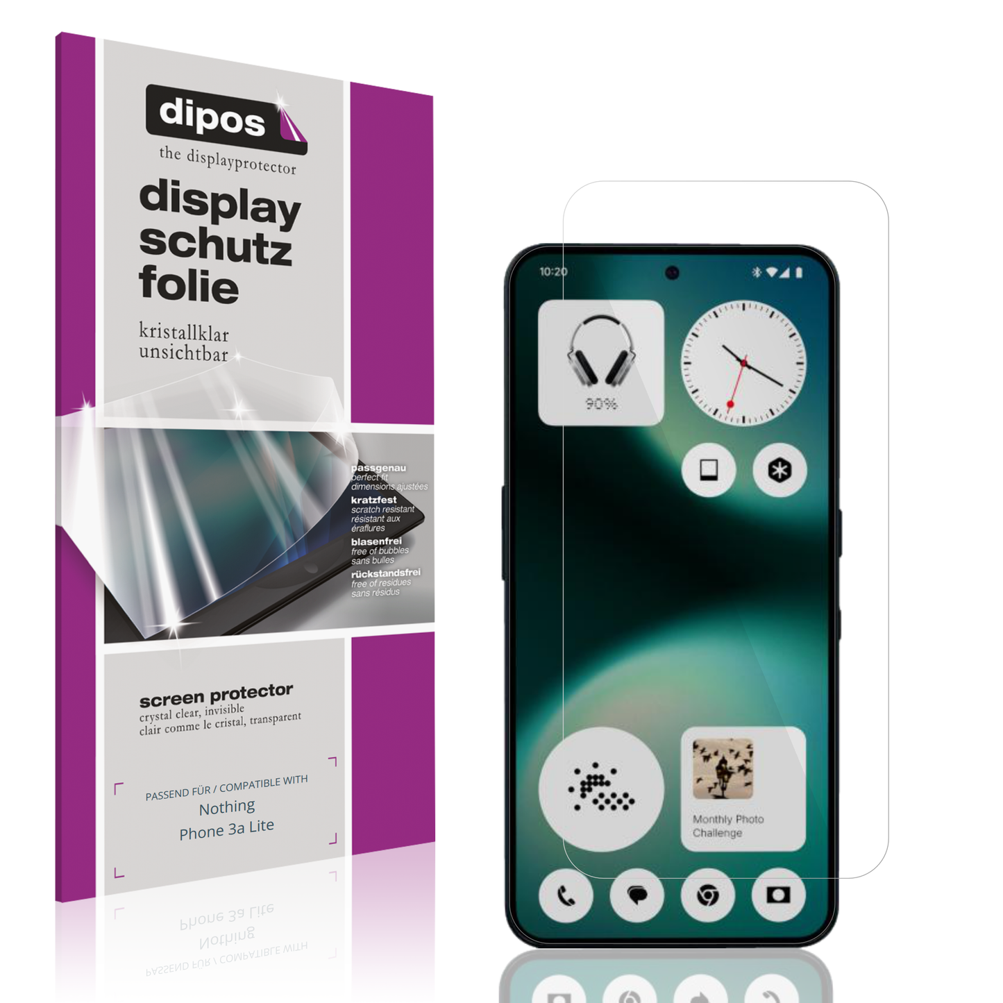 4x Schutzfolie klar für Nothing Phone 3a Lite Display-Schutzfolie