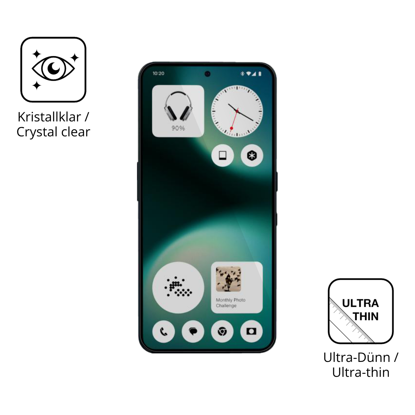 4x Schutzfolie klar für Nothing Phone 3a Lite Display-Schutzfolie