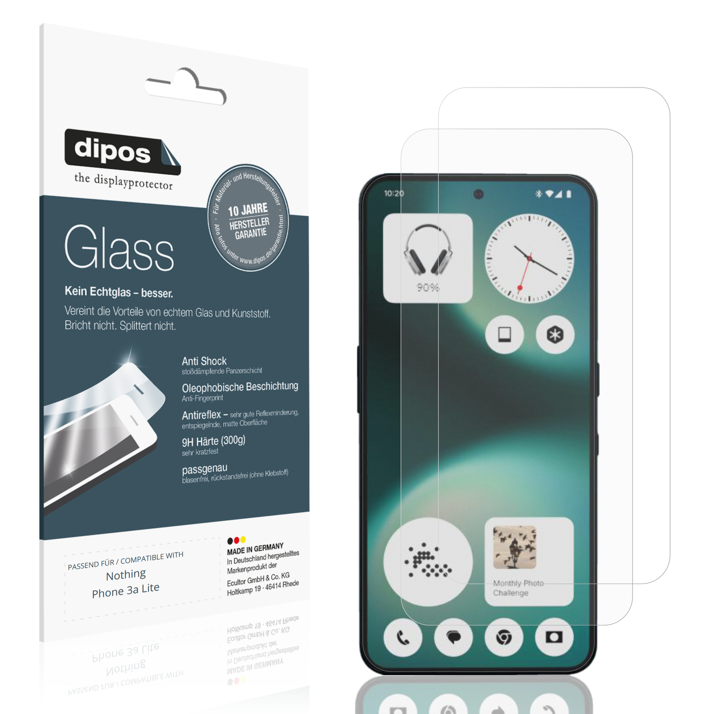 2x 9H Schutzfolie matt für Nothing Phone 3a Lite Panzerfolie