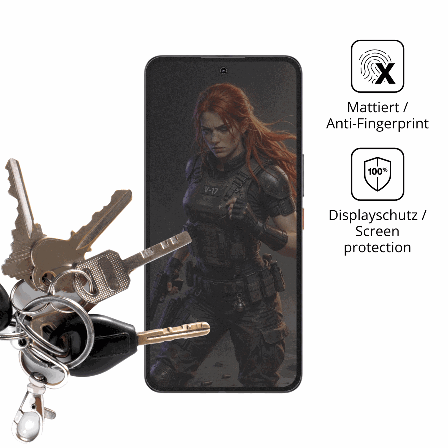 dipos Displayschutz für Nubia Neo 5 Pro, mattierte Oberfläche, Blickschutzfilter und perfekter Passform