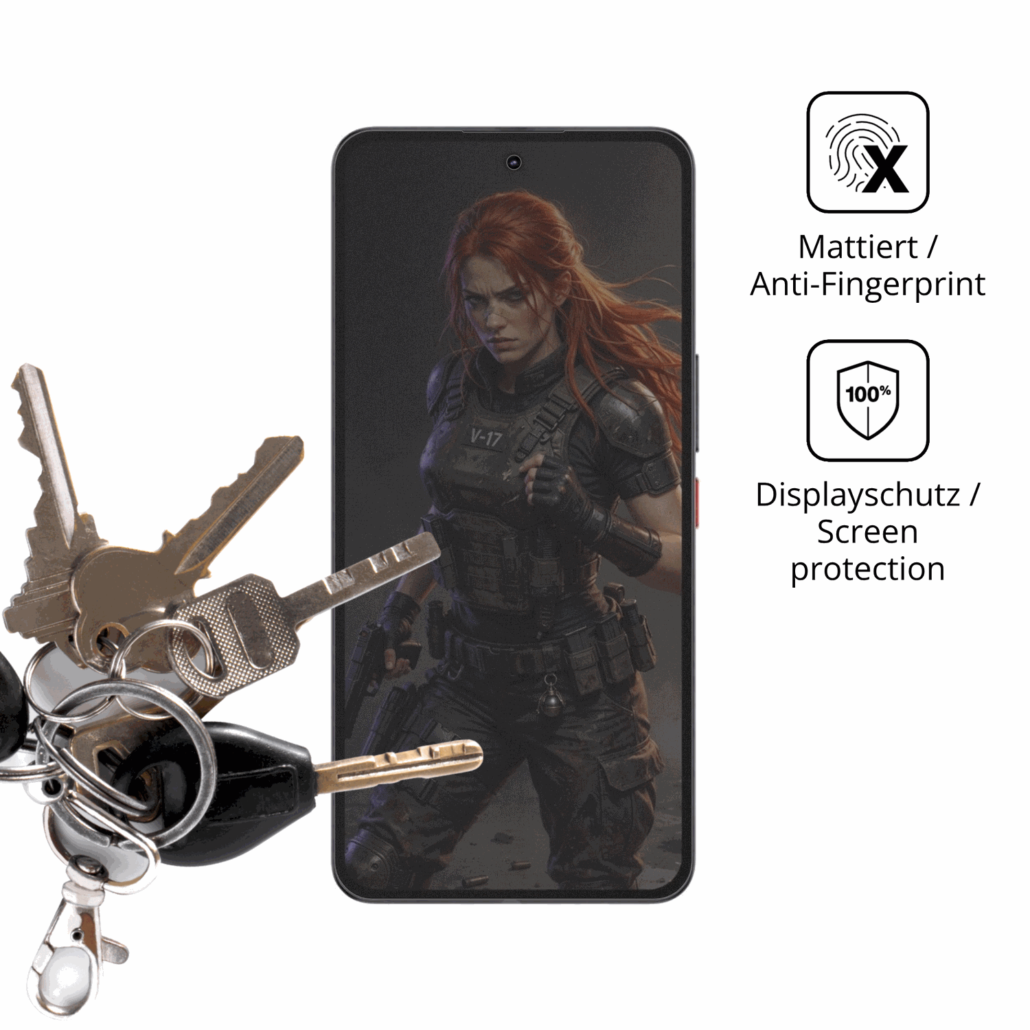 dipos Displayschutz für Nubia Neo 5 Pro, mattierte Oberfläche, Blickschutzfilter und perfekter Passform