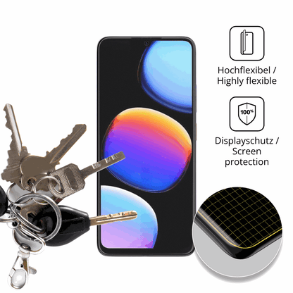 dipos Displayschutz für Nubia V80 Max, transparente Oberfläche, perfekte Passform auch für die Rundungen