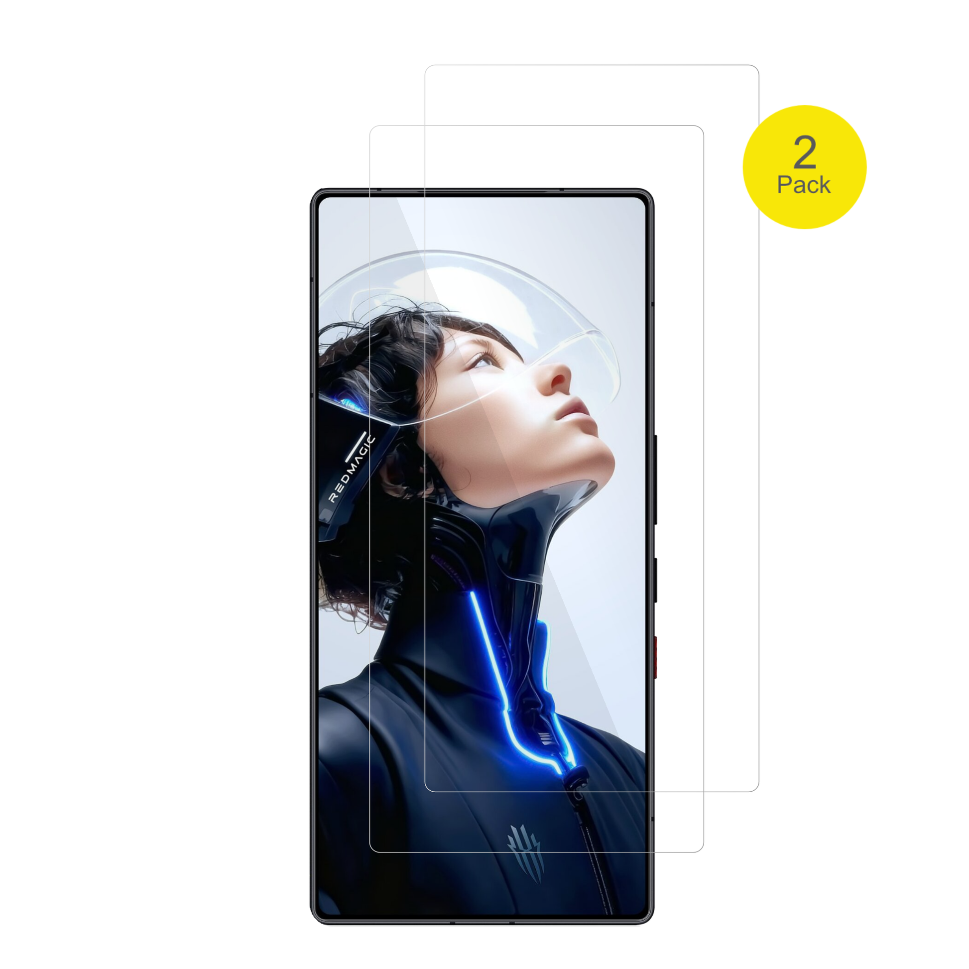 nubiared magic 11 pro mit aufgebrachter dipos Displayschutzfolie, glasklare Darstellung ohne Einschränkungen