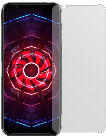 NubiaRed Magic 3 mit aufgebrachter dipos Displayschutzfolie, die lästige Fingerabdrücke minimiert