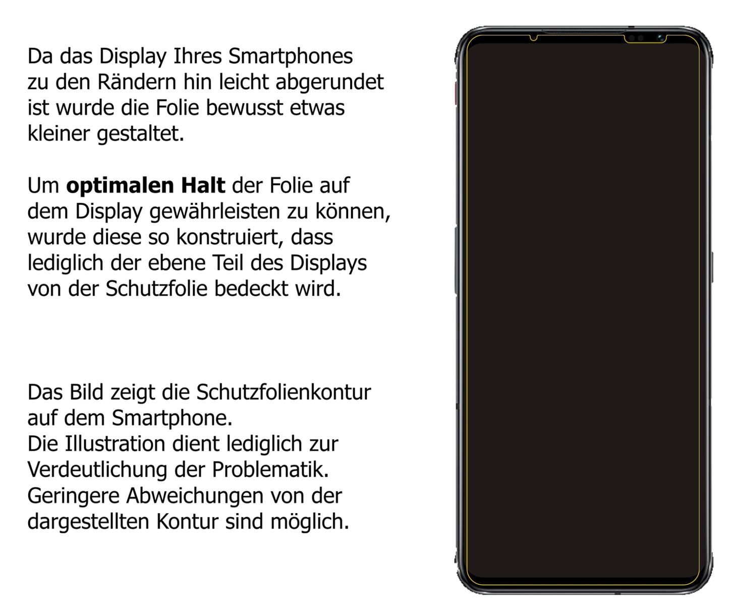 Blickschutzfolie für nubia Red Magic 6 Pro matt Schutzfolie Privacy