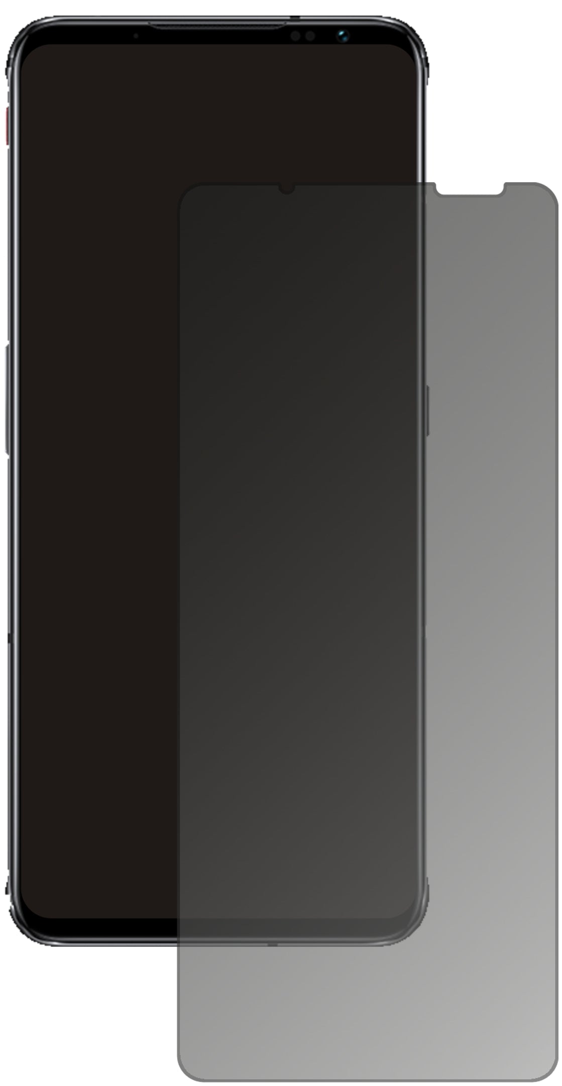 nubiaRed Magic 6 mit aufgebrachtem dipos Displayschutz, der seitliche Einblicke blockiert
