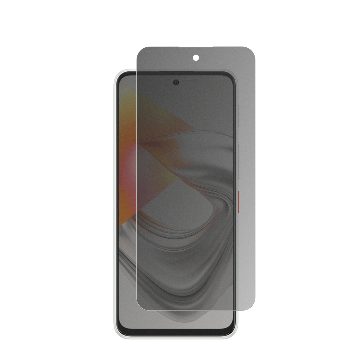NubiaS2 mit aufgebrachter dipos Flex Schutzfolie, die seitliche Einblicke blockiert