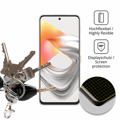 dipos Displayschutz für Nubia S2 Lite, transparente Oberfläche, perfekte Passform auch für die Rundungen