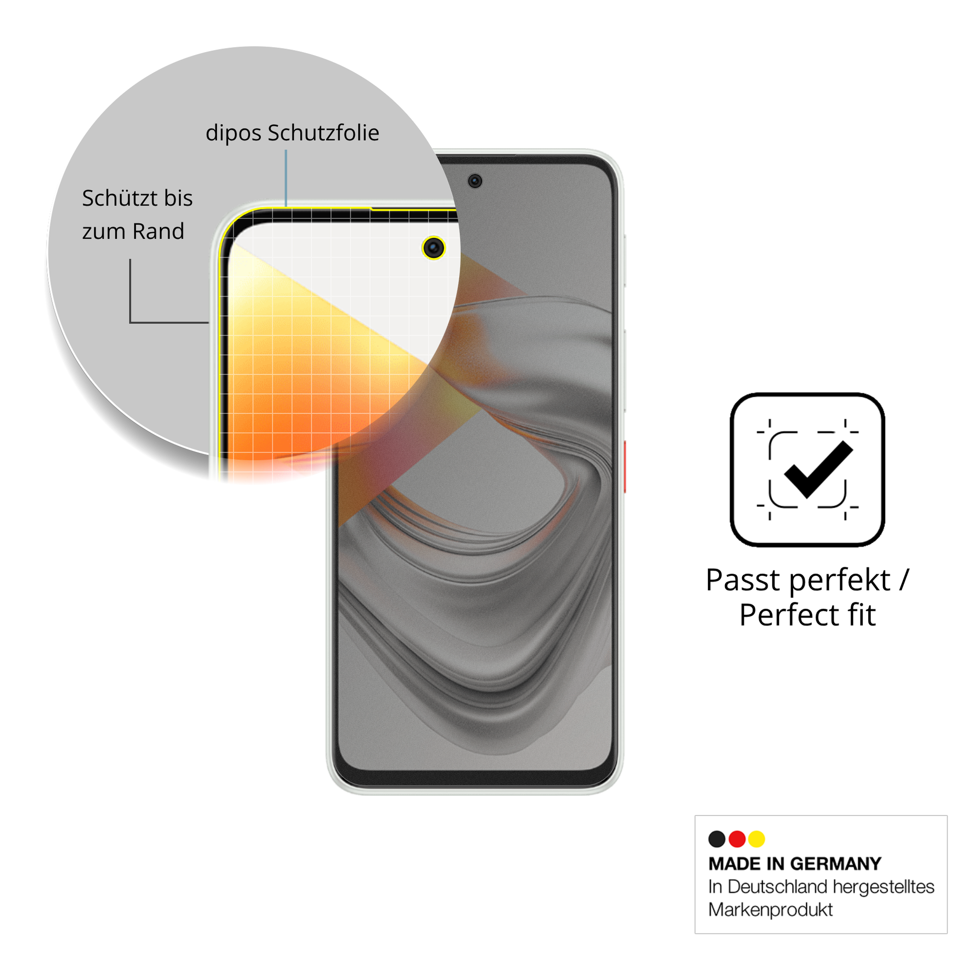 Schutz gegen Kratzer auf dem Nubia S2 Lite Glas durch Schlüssel, Stöße gegen die Tischkante oder Stürze