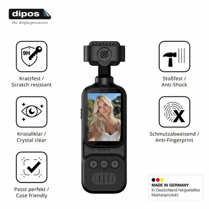 2x 9H Schutzfolie für OBEST 50070 2K Action-Cam Panzerfolie