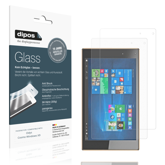 Matte Displayschutzfolie von dipos passend für Odys Cosmo Windows X9, 9H kratzfest und blasenfrei montiert