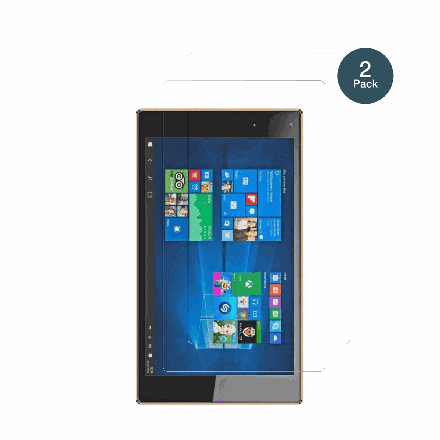 OdysCosmo Windows X9 mit aufgebrachter dipos Flex Schutzfolie, glasklare Darstellung ohne Einschränkungen