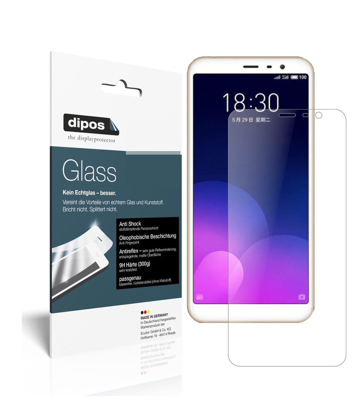 1x 9H Schutzfolie matt für Meizu M6T Panzerfolie