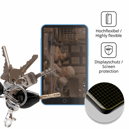 dipos Displayschutz für Oilsky M303 Pro, mit Blickschutzfilter und perfekter Passform auch für die Rundungen