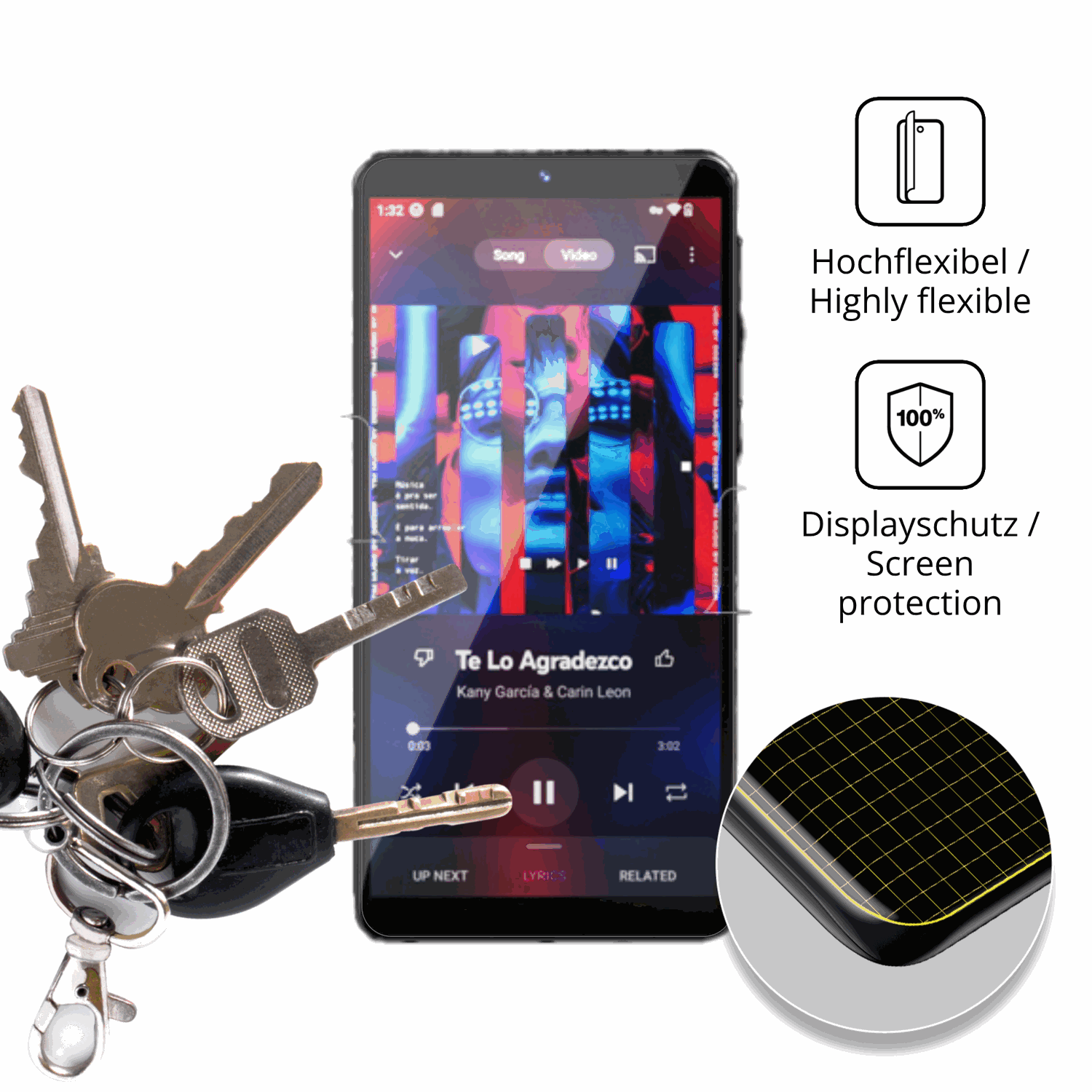 dipos Displayschutz für Oilsky M502, transparente Oberfläche, geringe Dicke und perfekte Passform
