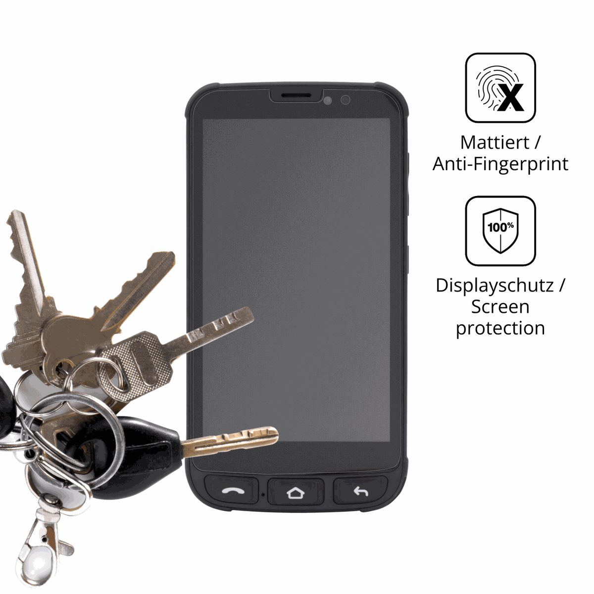 dipos Displayschutz für Olympia Neo Mini, mattierte Oberfläche, Blickschutzfilter und perfekter Passform