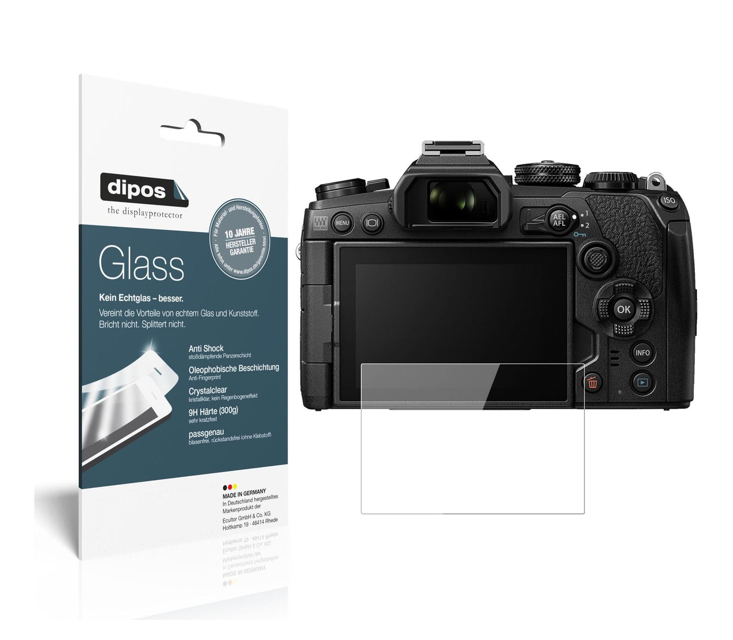 2x 9H Schutzfolie für Olympus OM-D E-M1 Mark III Panzerfolie