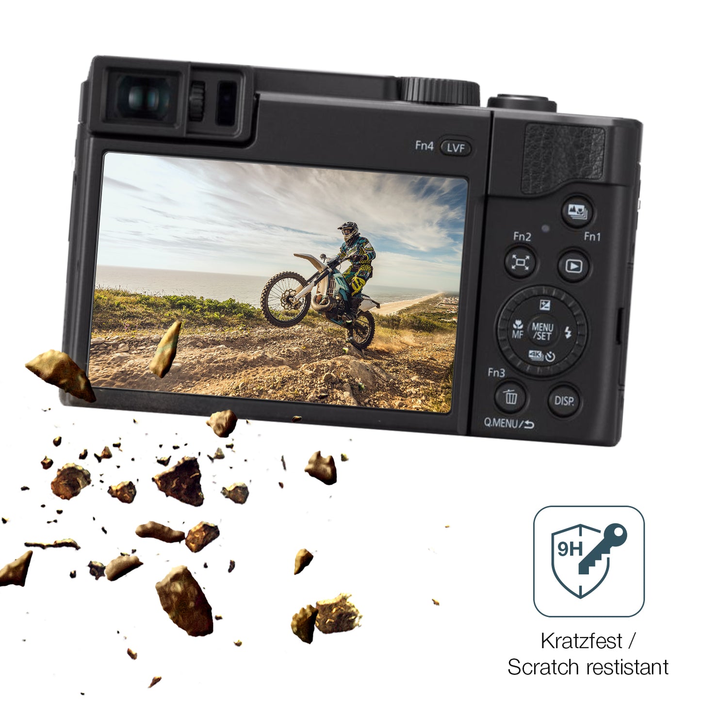 dipos Displayschutz für OM System Tough TG-7, mattierte Oberfläche, robuste Festigkeit und perfekte Passform
