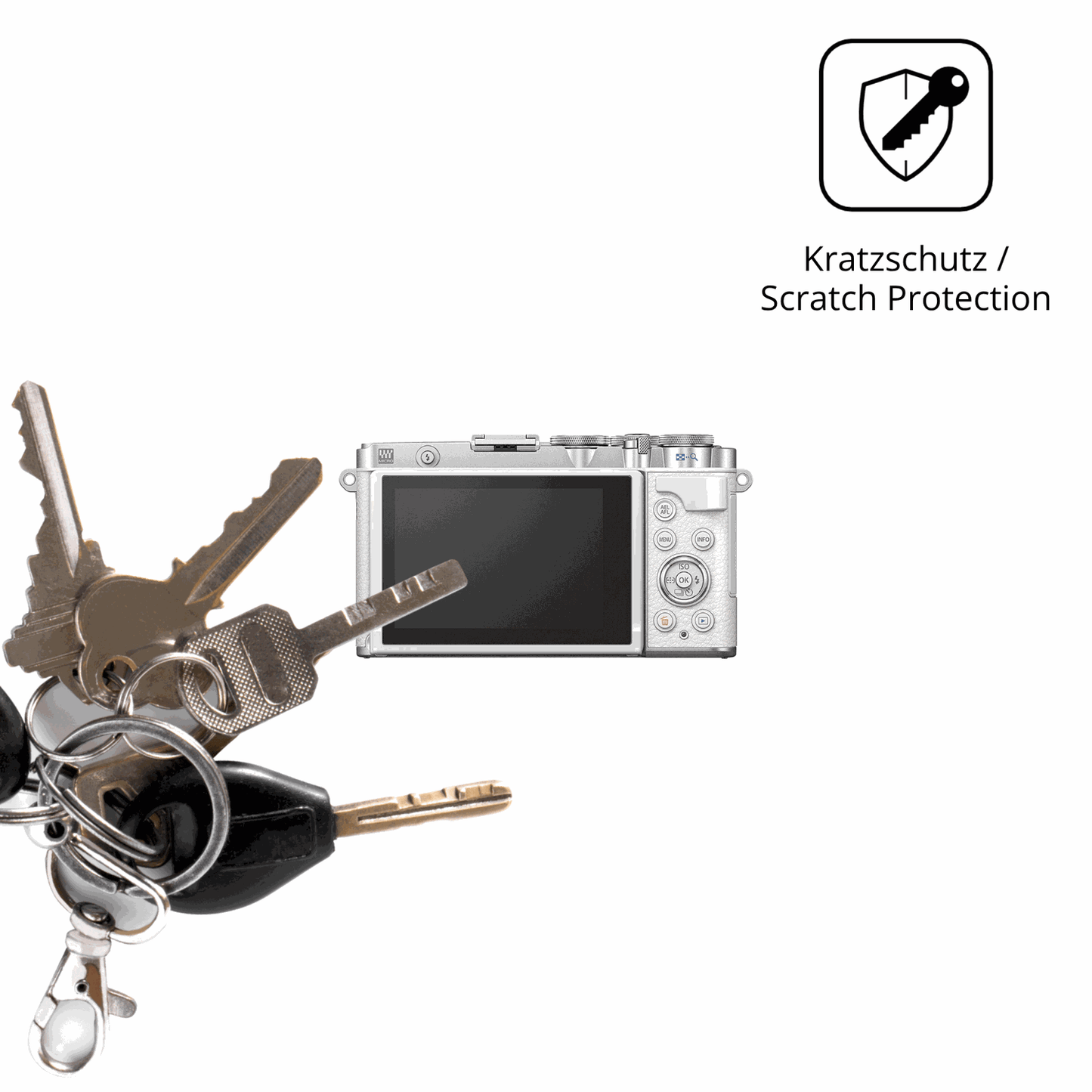 4x Schutzfolie matt für OM SYSTEM E-P7 Display-Schutzfolie