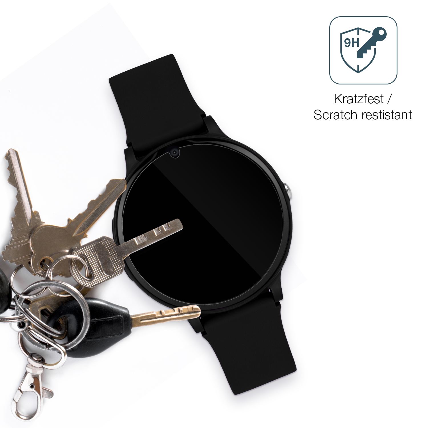 dipos Displayschutz für One2Track Connect One, transparente Oberfläche, perfekte Passform auch für die Rundungen