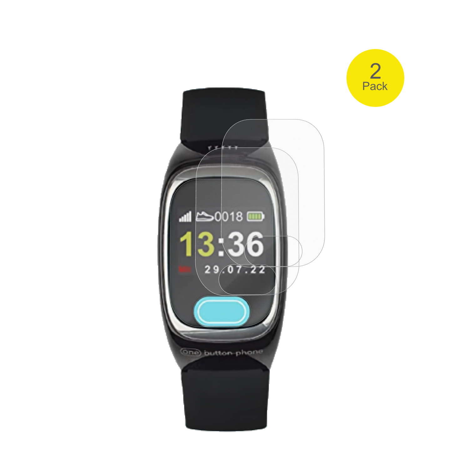 2x Full Cover Schutzfolie matt für One Button Phone Model 2022
