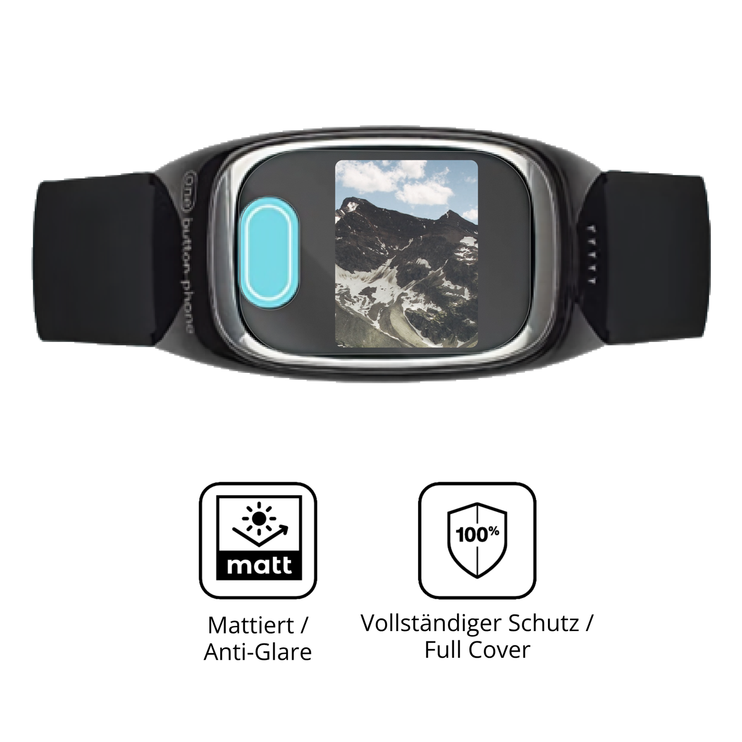 2x Full Cover Schutzfolie matt für One Button Phone Model 2022