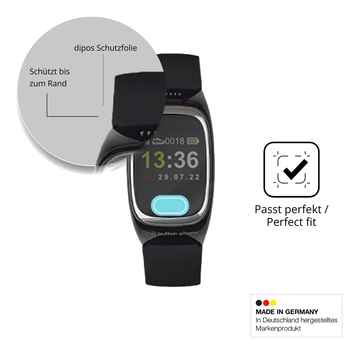 Full Cover Privacy Blickschutzfolie für One Button Phone Model 2022