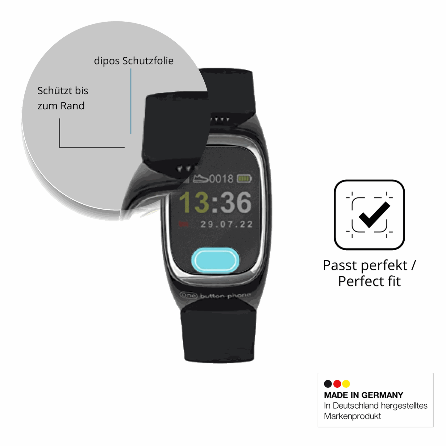 Full Cover Privacy Blickschutzfolie für One Button Phone Model 2022
