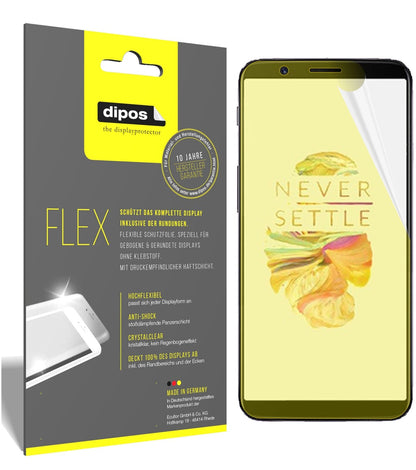 dipos Displayschutz für OnePlus 5T, transparente Oberfläche, geringe Dicke und perfekte Passform