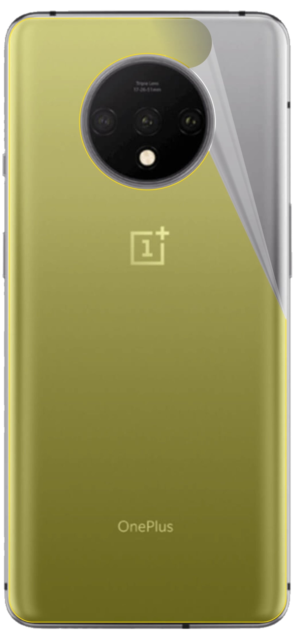 dipos Displayschutz für OnePlus 7T Rückseite, transparente Oberfläche, geringe Dicke und perfekte Passform