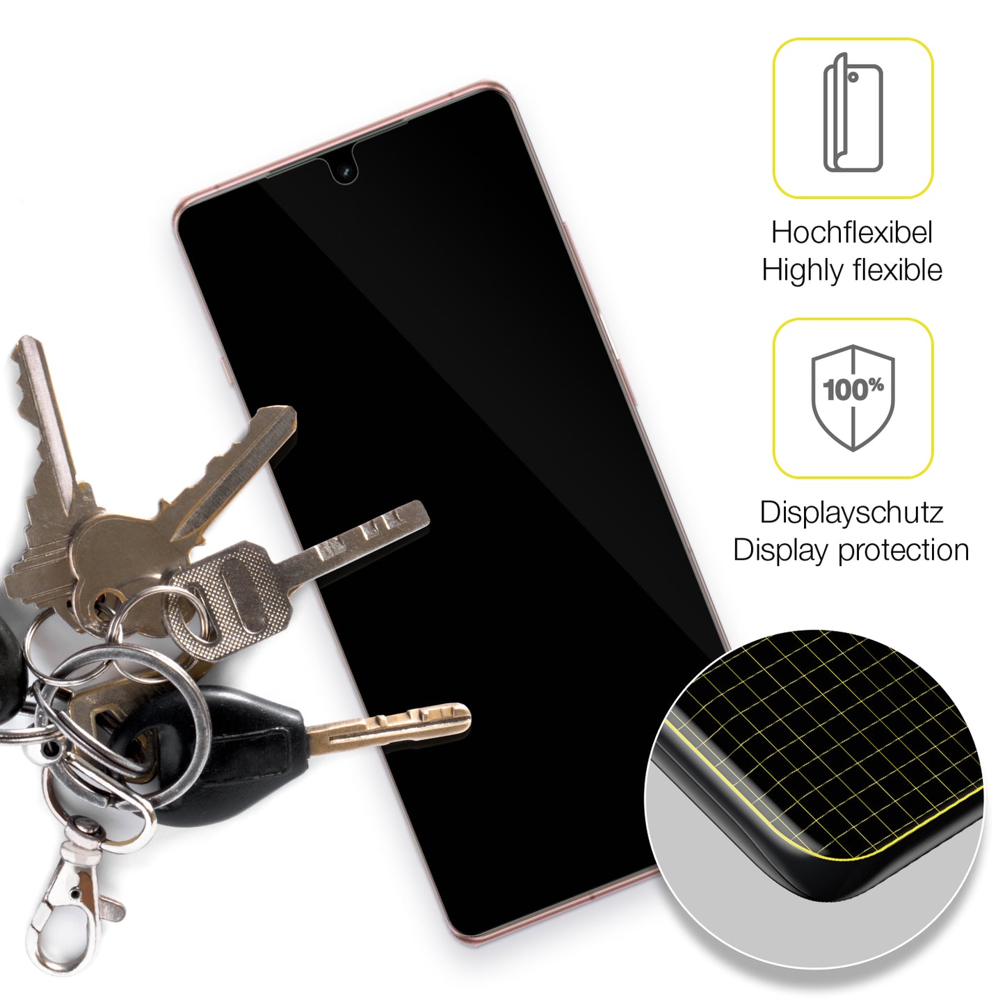 dipos Displayschutz für OnePlus Ace3, transparente Oberfläche, geringe Dicke und perfekte Passform