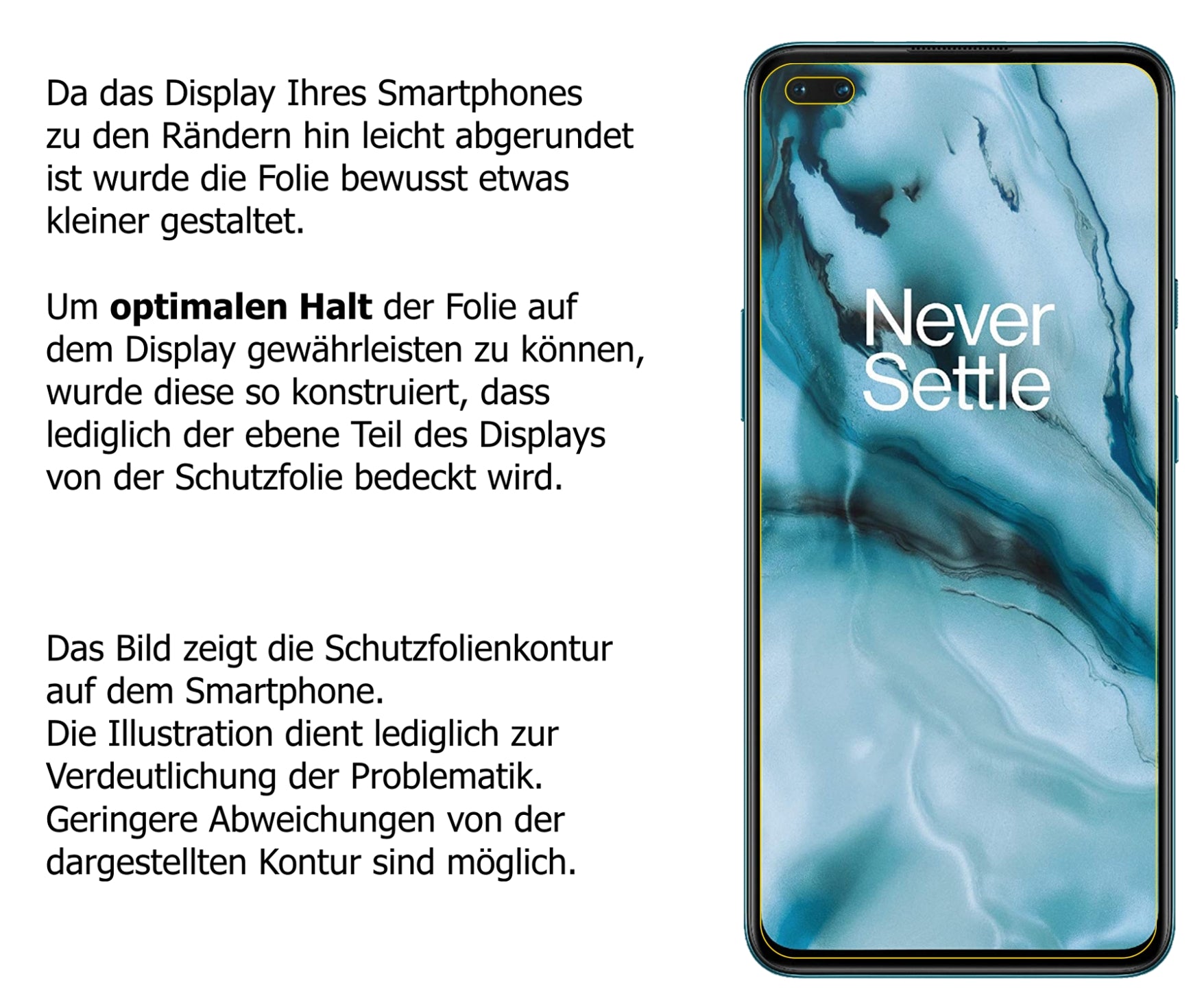 dipos Displayschutz für OnePlus Nord, mattierte Oberfläche, robuste Festigkeit und perfekte Passform