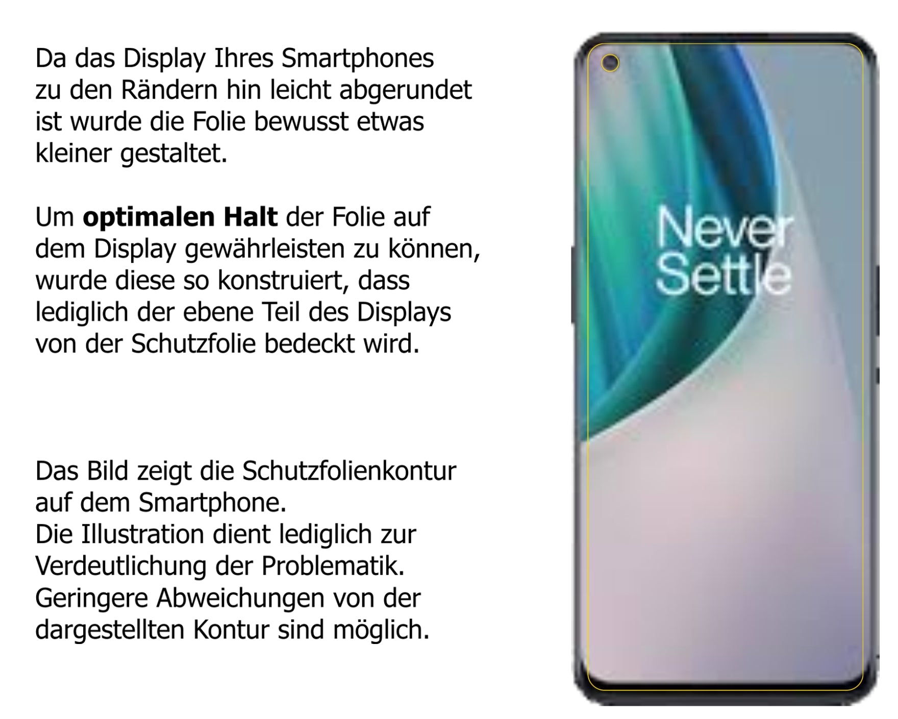dipos Displayschutz für OnePlus Nord N10 5G, mattierte Oberfläche, robuste Festigkeit und perfekte Passform