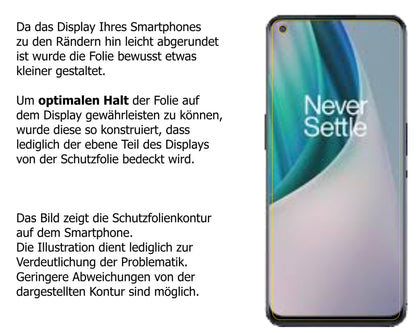 dipos Displayschutz für OnePlus Nord N10 5G, mattierte Oberfläche, robuste Festigkeit und perfekte Passform