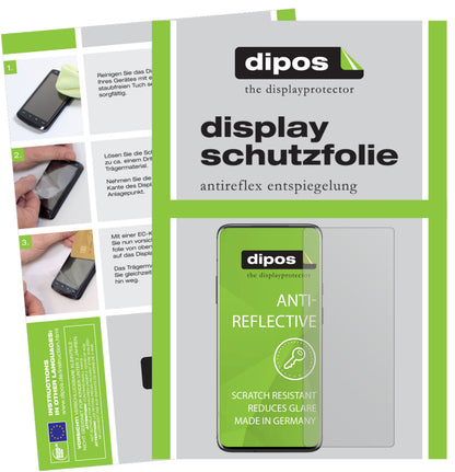 Matte Displayschutzfolie von dipos passend für OnePlus 7 Pro 5G, präziser Zuschnitt und blasenfrei montiert