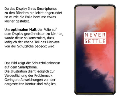 Privatsphäre-Schutz durch Sichtschutz-Folie passend zugeschnitten für OnePlus 7T