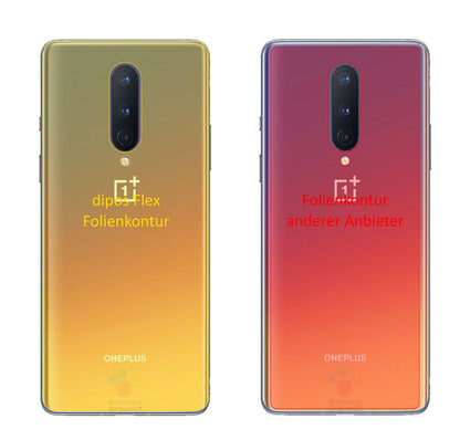2x 3D Full Cover Schutzfolie für OnePlus 8 Rückseite