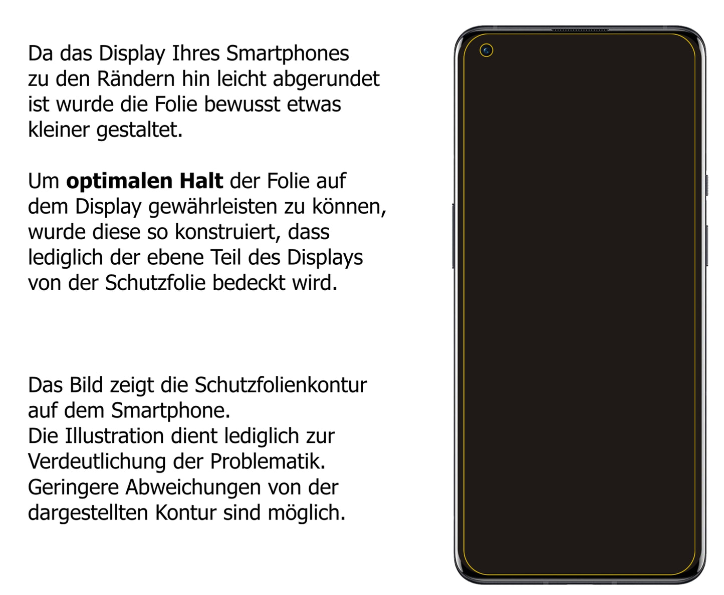 Privatsphäre-Schutz durch Sichtschutz-Folie passend zugeschnitten für OnePlus 9
