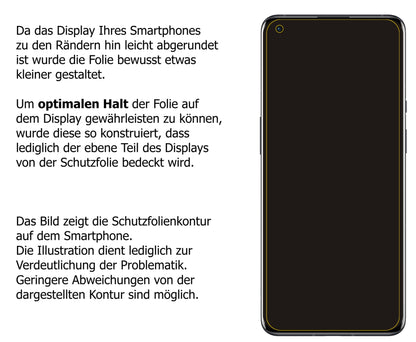 Privatsphäre-Schutz durch Sichtschutz-Folie passend zugeschnitten für OnePlus 9
