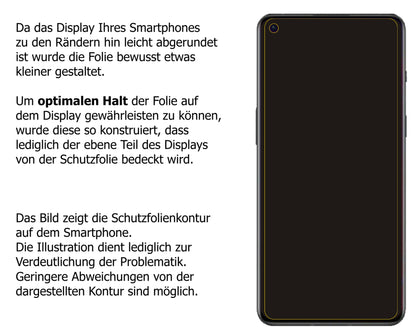 Blickschutzfolie für OnePlus 9RT matt Schutzfolie Privacy