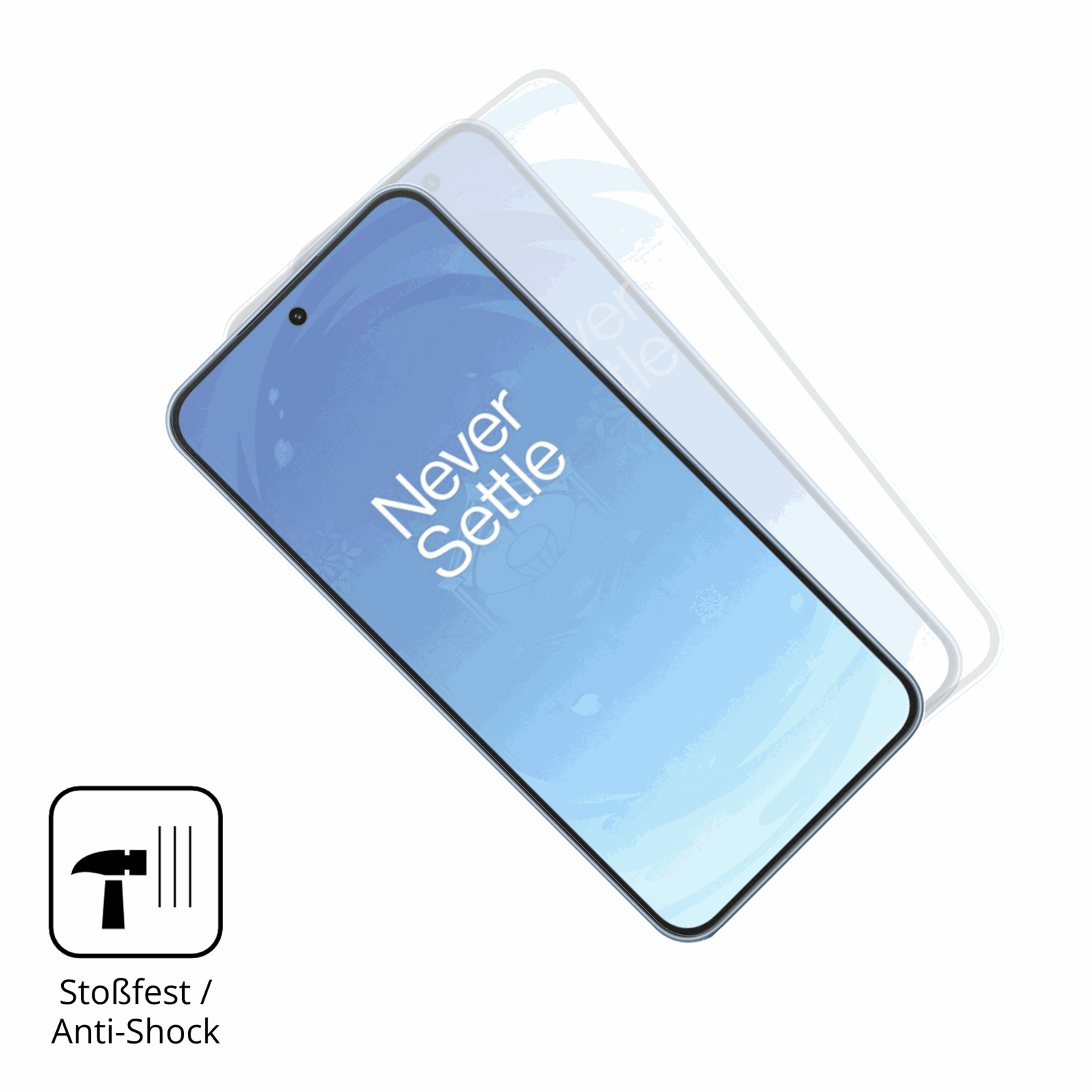 Schutz gegen Kratzer auf dem OnePlus Ace 6T Glas durch Schlüssel, Stöße gegen die Tischkante oder Stürze