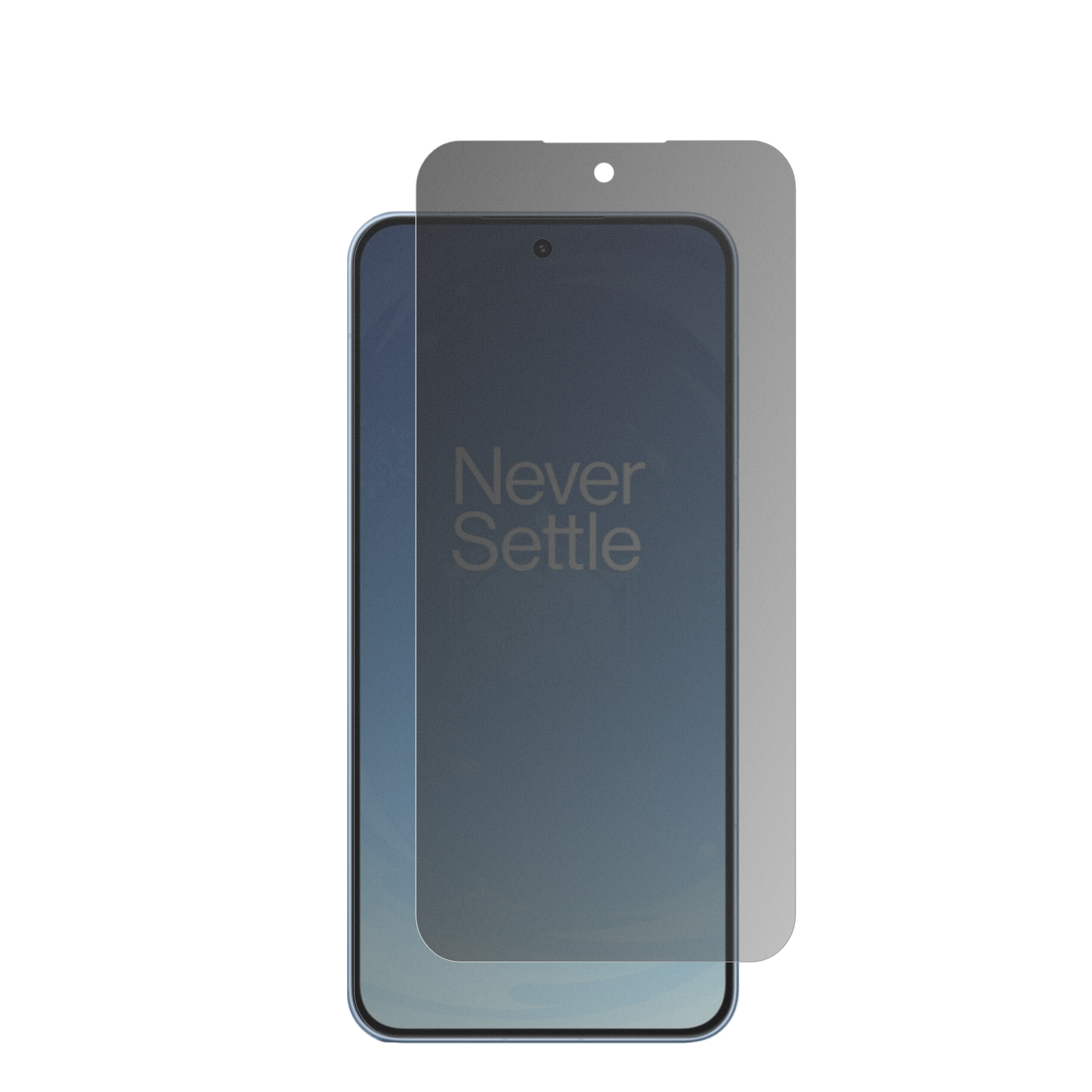 OnePlusAce 6T mit aufgebrachter dipos Flex Schutzfolie, die seitliche Einblicke blockiert