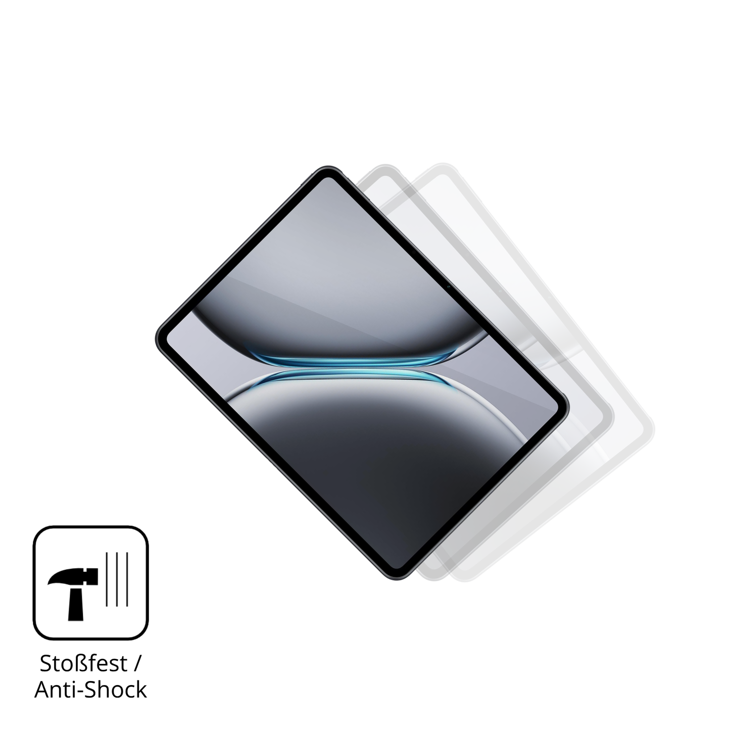 Schutz gegen Kratzer auf dem OnePlus Pad Go 2 Glas durch Schlüssel, Stöße gegen die Tischkante oder Stürze