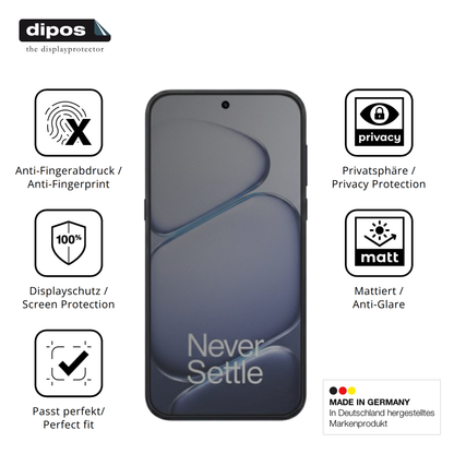 Privatsphäre-Schutz durch Sichtschutz-Folie passend zugeschnitten für OnePlus Turbo 6V